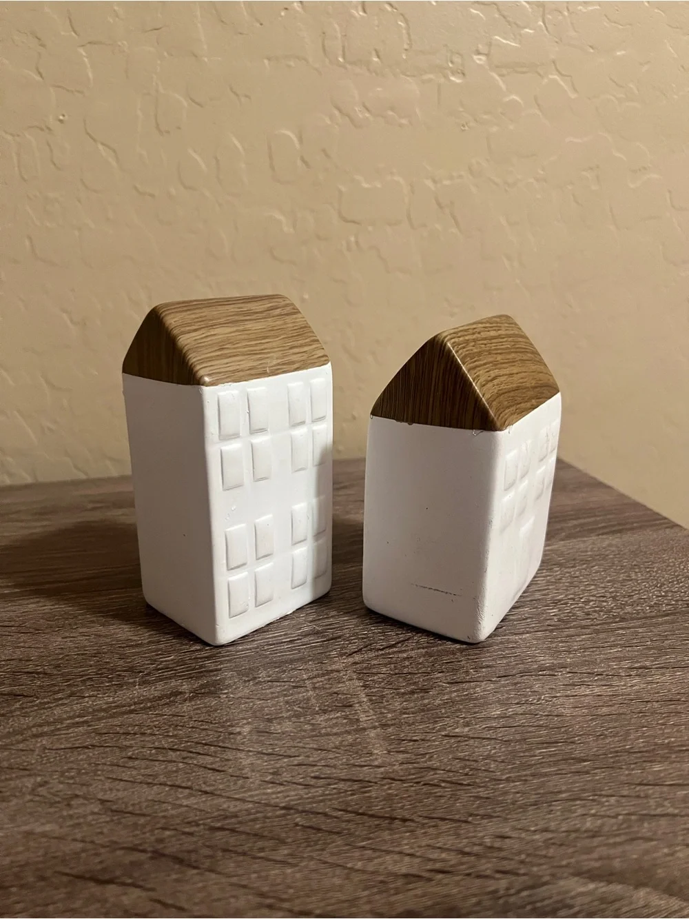 Target Bullseye Ceramic Houses White Brown Paintable DIY NWT